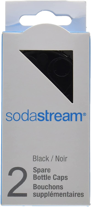 Sodastream Bottle Caps, Black, 2-Pack Includes two caps