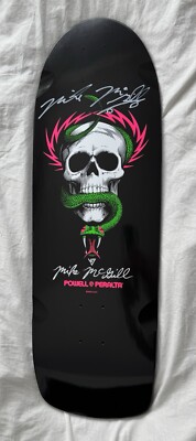 RARE SIGNED Black White Powell Peralta Mike Mcgill Skateboard Deck AUTOGRAPH 10 