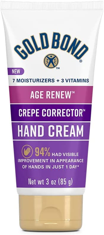 Age Renew Crepe Corrector Hand Cream Gold Bond Replenishing Smoothing Formula