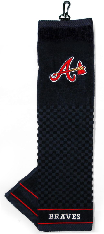 Team Golf MLB Embroidered Golf Towel, Checkered Scrubber Design, Embroidered Log