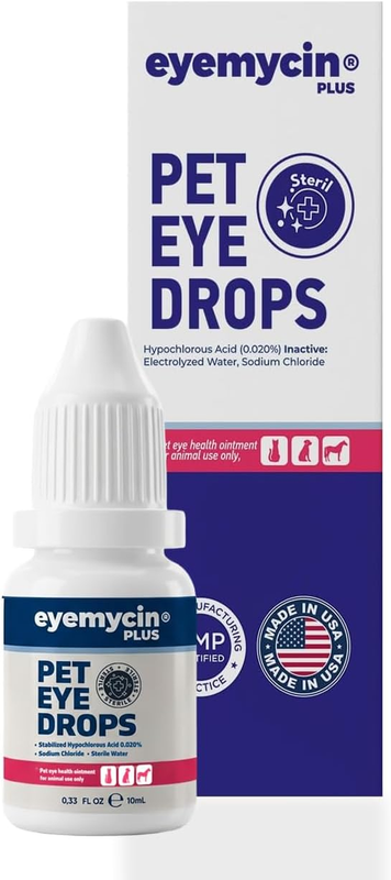 EYEMYCIN Dog Eye Drops and Cat Eye Drops , Pet Eye Drop , Vet-Recommended Dog Ey
