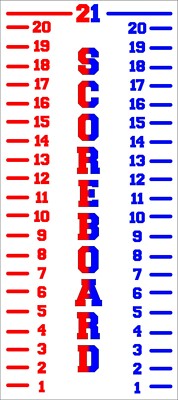 Scoreboard Score Keeper Decal  USA  Cornhole  Ladder Ball Sports Teams football