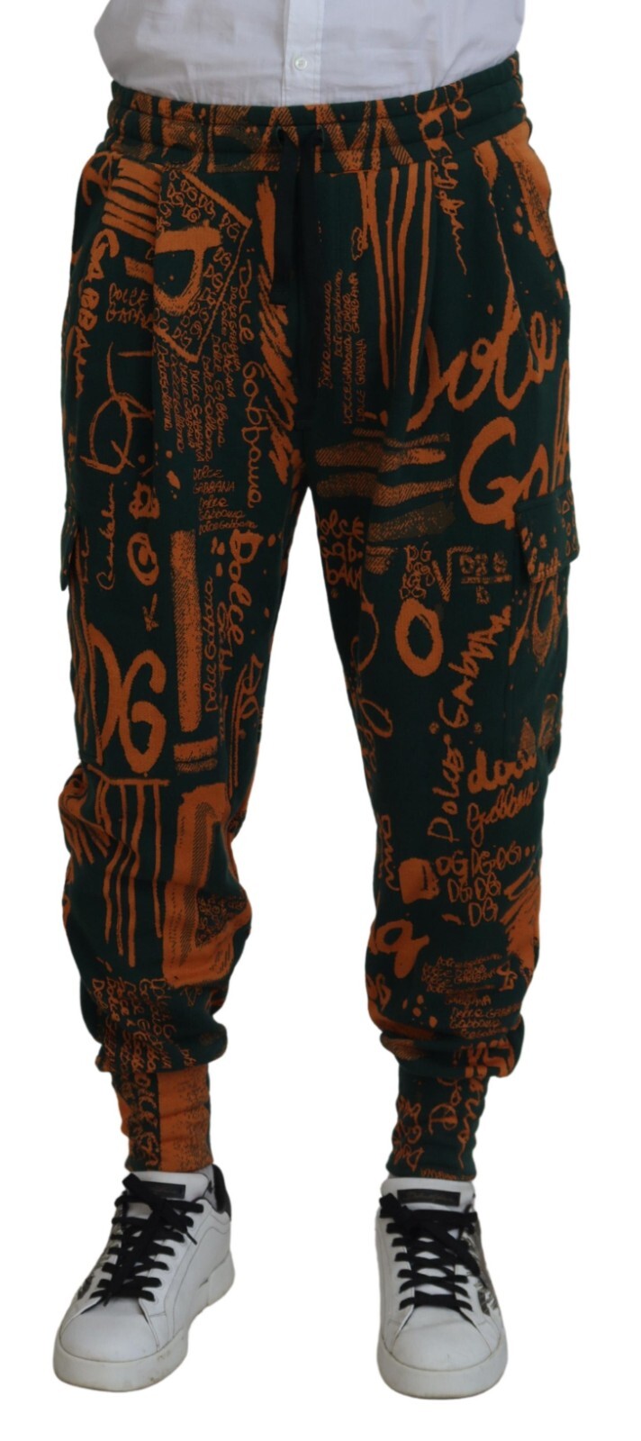 パンツ Dolce&Gabbana DOLCE & GABBANA Pants Multicolor Logo Print Silk Cargo