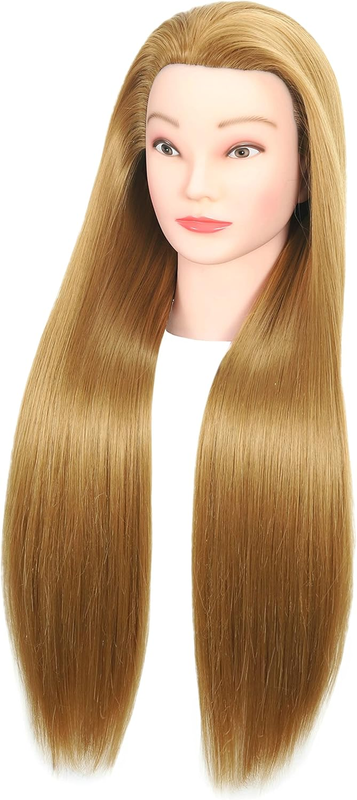 30 Inch Long Blonde Mannequin Head 20% Real Human Hair Manikin Cosmetology Makeu
