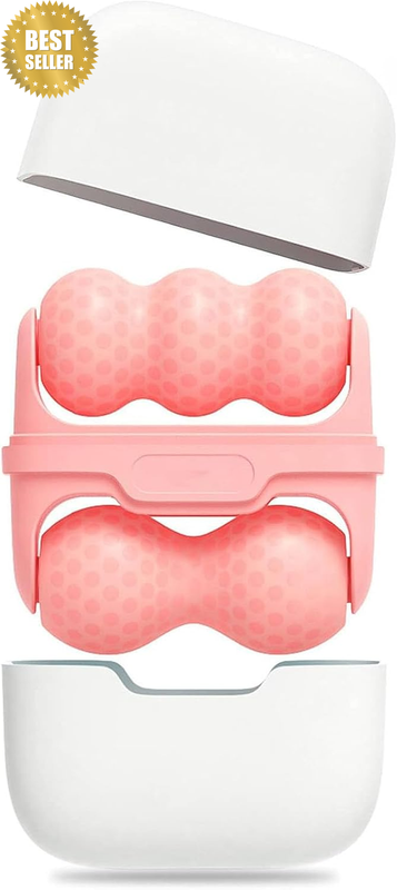 Ice Roller for Face and Eyes - Facial Skin Care Tools with 2 in 1 Roller and Tra
