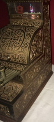 VERY RARE Old Orig Mdl 12 Scroll Nat'l Solid Bronze Candy Store Cash Register