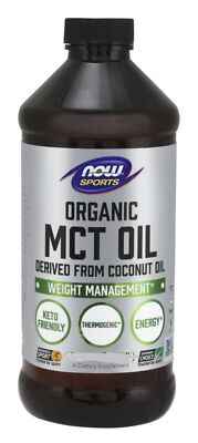 Now Foods Органическое масло MCT, полученное из кокосового масла, чистое и без ароматизаторов, 32 жидких унции