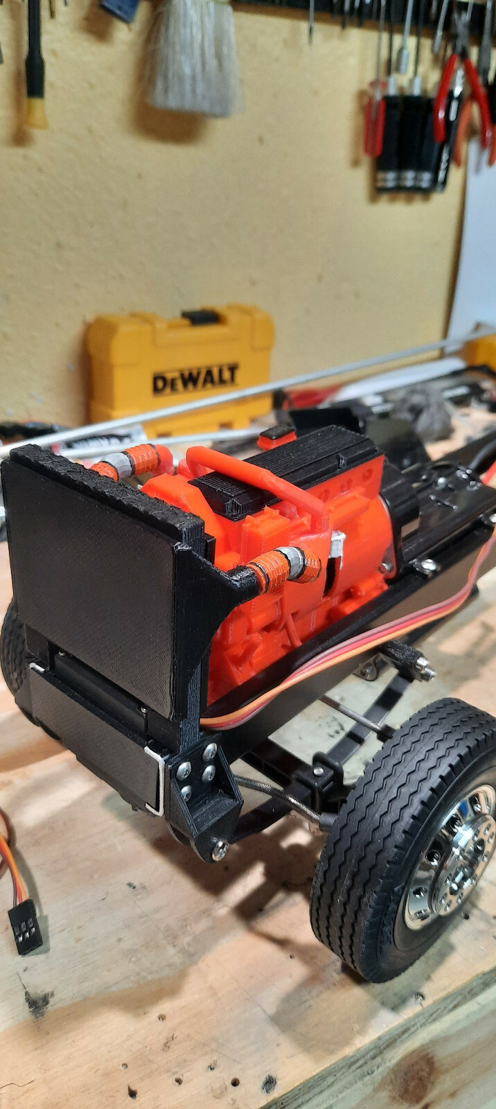 1/14用タミヤ改造　修 1/14 Tamiya King Hauler Grand Knight 3D Printed Cummins