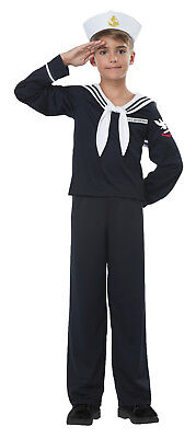 Navy Sailor Boy Military Uniform Child Costume 