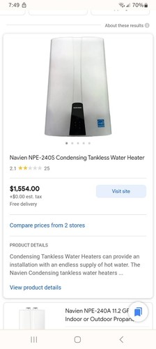 Navien NPE-240S Tankless Water Heater