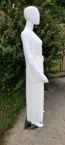 Flora Nikrooz Sheer Chiffon Showstopper Gown Robe W Lace Sleeve M