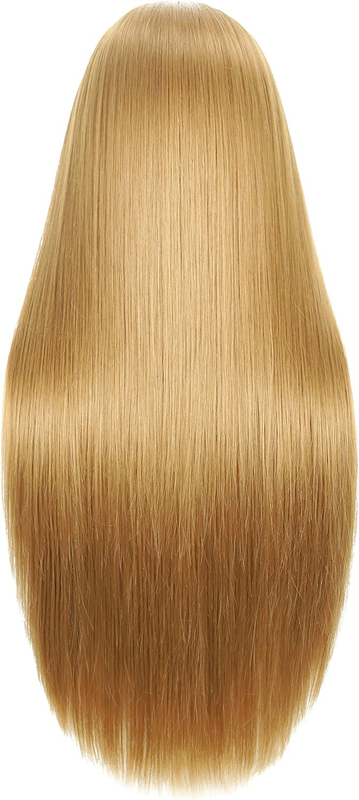 30 Inch Long Blonde Mannequin Head 20% Real Human Hair Manikin Cosmetology Makeu
