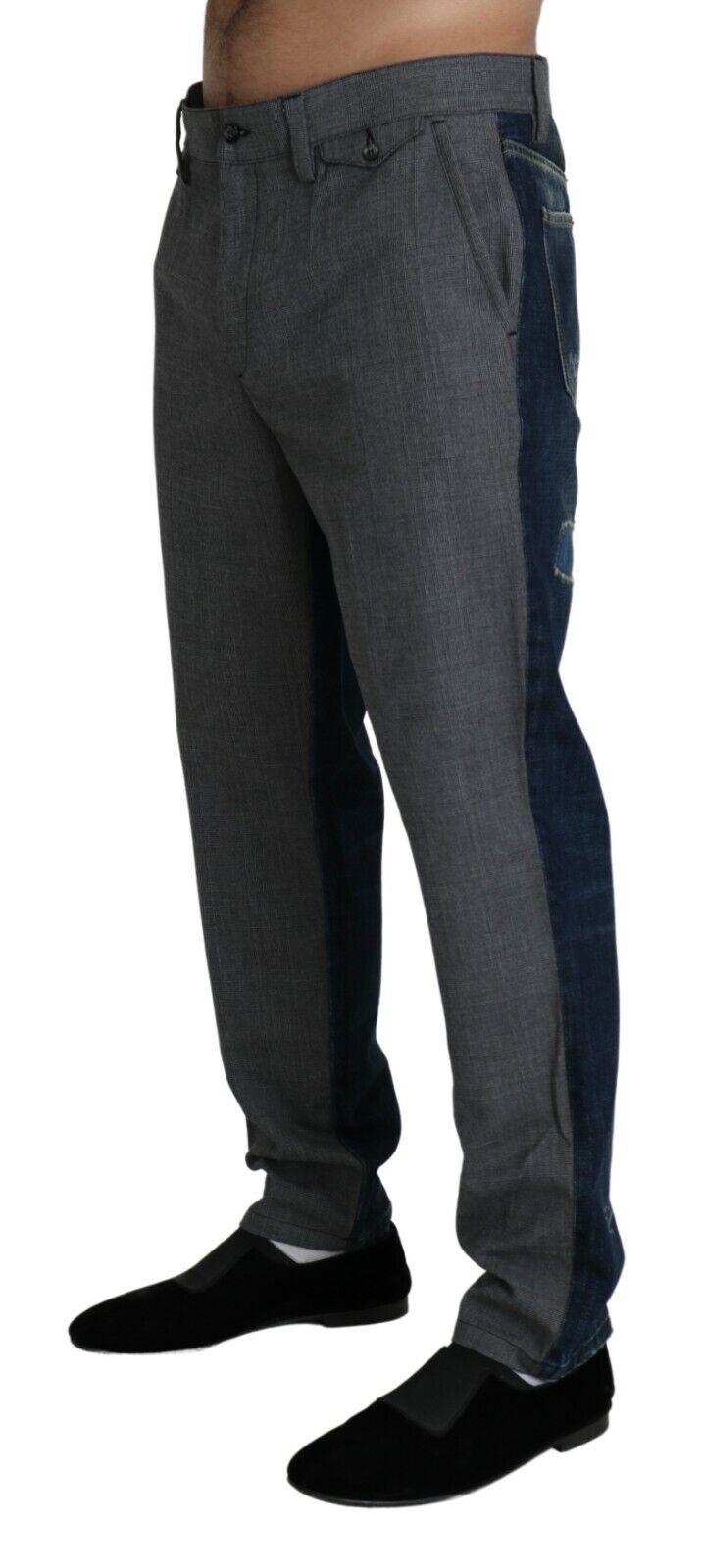DOLCE & GABBANA Брюки Хлопковое серое платье Синие джинсовые брюки IT54 / W40 / XL 970 долларов США