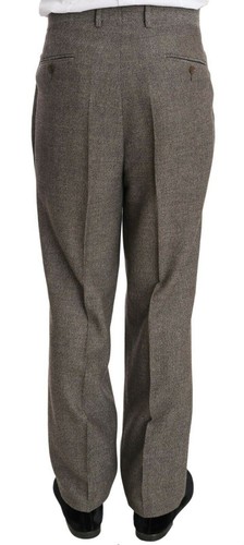 Pre-owned Dolce & Gabbana Dolce&gabbana Men Gray Suit 100% Wool Solid Oversized Three Buttons Blazer Pants
