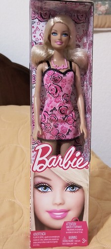 Barbie Rose Print Dress with Black Shoes Barbie Doll 2011