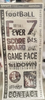 NIP Creative Imaginations Football Sportz Scrapbook Stickers  1st Down.. 2004
