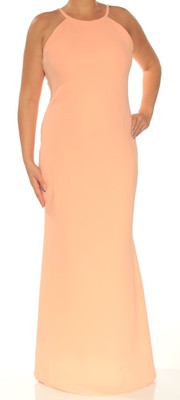 

CALVIN KLEIN Женское оранжевое длинное вечернее платье-футляр без рукавов Размер, Оранжевый