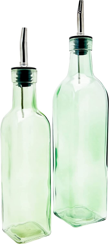 8Oz Glass Olive Oil / Vinegar Bottle for Kitchen, Olive Oil Dispenser with Stain