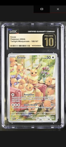 Pokemon CGC Pristine 10 EEVEE Illustration Rare 188/167 POP Pokemon CGC Pristine 10 EEVEE Illustration Rare 188/167 POP