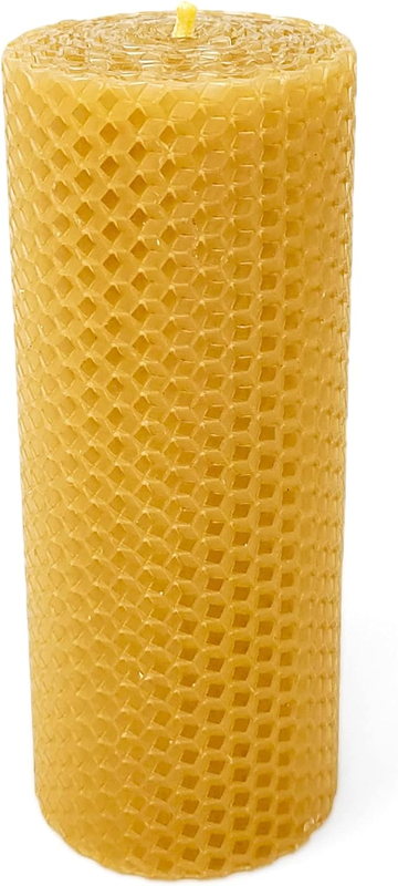 Home - Aurora 6&rdquo; Pillar Candles - Hand Rolled Beeswax Candles - 4 Hr Burn Time -