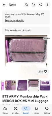 BTS ARMY Membership Pack MERCH BOX #5 Mini Luggage Full Set