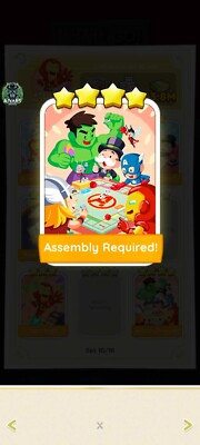 Monopoly Go 4  Sticker with the name of ASSEMBLY REQUIRED  SUPERFAST SENDING  