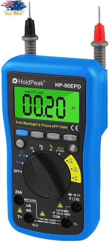 Holdpeak HP-90EPD Smart Digital Multimeter with Bluetooth App Link