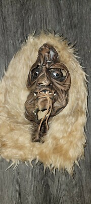 Vintage Halloween Mask Be Something Studios Shrunken Head 80s creepy Voodoo Rare