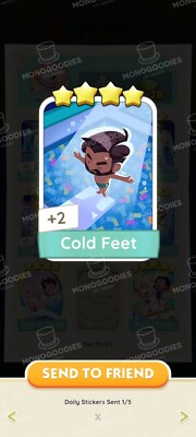 Cold Feet (Set 15): 4 Star   Mono Go Sticker   Please Read Description 