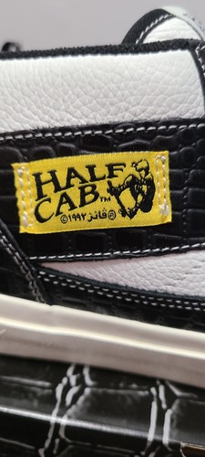 Pre-owned Vans X Carpet Company Skate Half Cab | Mens Sz 11 | Black Croc Embossed Leather