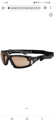 Bolle Rush Plus Safety Glasses Black with Foam Twilight Anti-Fog Lens 40258