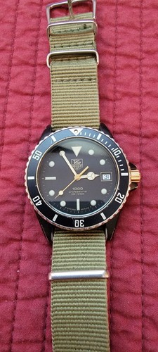 【格安】TAG HEUER 1000 希少 ９８０．０２０N　ビンテージ TAG Heuer 1000 Men's Black Watch - 980.020 for sale online
