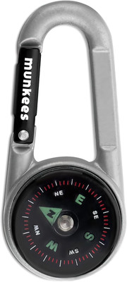 Ace Camp Carabiner Compass and Thermometer, Small Pocket-Sized Waterproof Gear, 