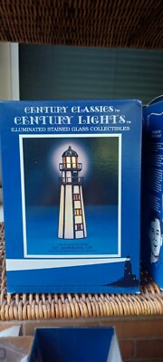 Century Classics Illuminated Stained Glass Lighthouse St. Simmons Ponce De Leon