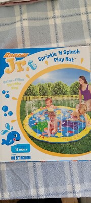 Banzai Jr. Sprinkle 'N Splash Play Mat Water Filled Ring with Sprinkler