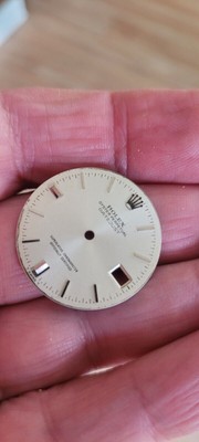 Rolex datejust dial professionally cut to fit a date 34 mm non quick set,rare !!
