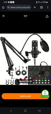 Condenser Microphone Podcast Music Mixer Equipment Home Studio Recording NewNBox