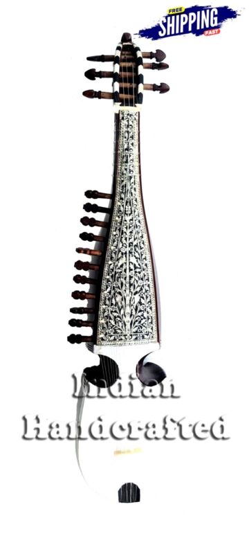 Indian Royal Designer Rabab, professional quality, with plectrum & Padded Bag