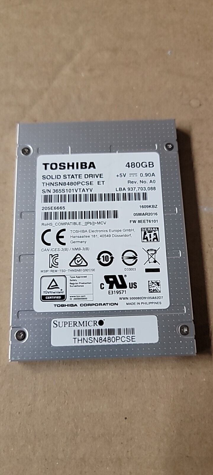 Toshiba 480GB SSD MLC HK4R Series SATA 6Gbps Endurance THNSN8480PCSE | eBay Toshiba 480GB SSD MLC HK4R Series SATA 6Gbps Endurance THNSN8480PCSE | eBay