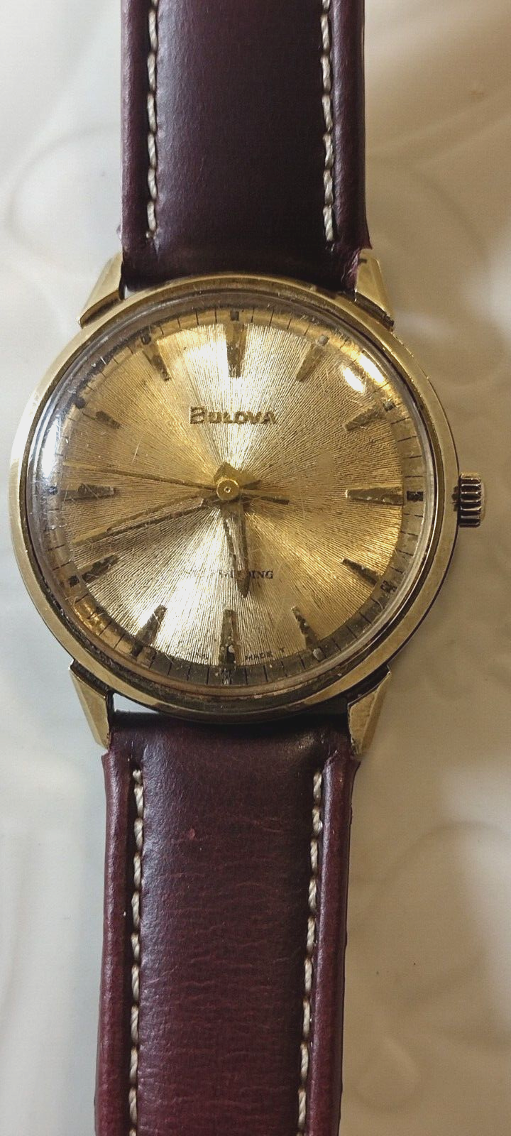 ビンテージBulova 23 automatic gold bezel Vintage Bulova 23 Jewels Automatic Watch Sunburst Watch | eBay