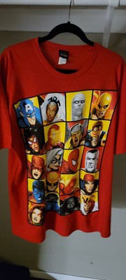 Marvel Mad Engine Super Heros T-shirt XL, Iron Man, Spider-Man, Thor Avengers   