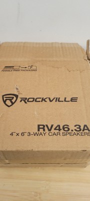 Pair Rockville RV46.3A 4x6'' 3-Way Car Speakers 500 Watts/70 Watts