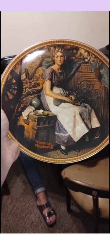 Norman Rockwell's Rediscovered Women "DREAMING IN THE ATTIC" Plate Knowles