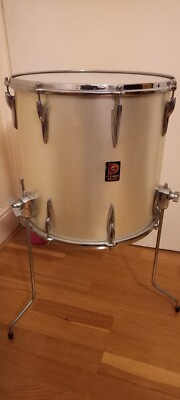 FREE POST UK Vintage Premier 16x16 floor tom from early 1970 vg Poly Silver orig