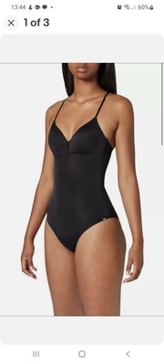 Skiny womens ocean vibe Badeanzug swimming costume,Black,UK10