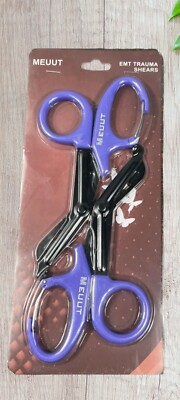 MEUUT 2 Pack EMT Trauma Shears Bandage Scissors Medical  Purple NEW