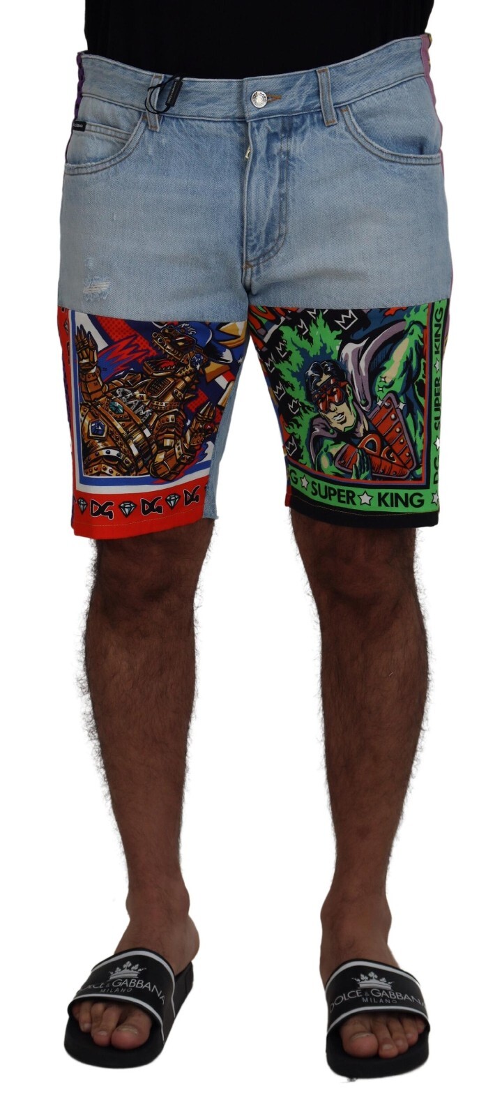 

DOLCE - GABBANA Шорты разноцветные бермуды DG Patchwork IT52/W38/L Рекомендуемая розничная цена 900 долларов США, Multicolor