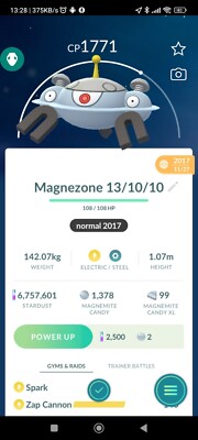 Magnezone ( Caught In 2017 ) Pokemon Trade Go