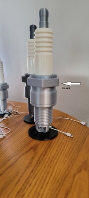 Spark Plug Lamp 3D Printed LED Night Light For Man Cave, Auto, Shop Car.   