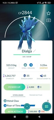 Dialga ( Origin Forme ) Legacy ( Time Of Roar ) Pokemon Trade Go